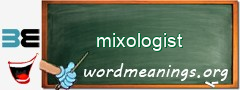 WordMeaning blackboard for mixologist